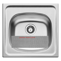 Pyramis Basic E33 Ένθετος Νεροχύτης Inox Σαγρέ 46.5x43.5cm Ασημί 100139701 Pyramis Basic E33 Ένθετος Νεροχύτης Inox Σαγρέ 46.5x43.5cm Ασημί 100139701